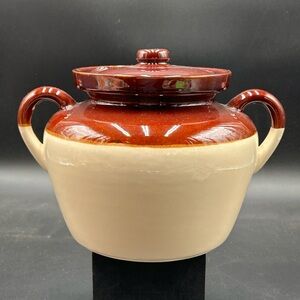 McCoy bean pot 342 Two-Tone brown Ceramic Pot